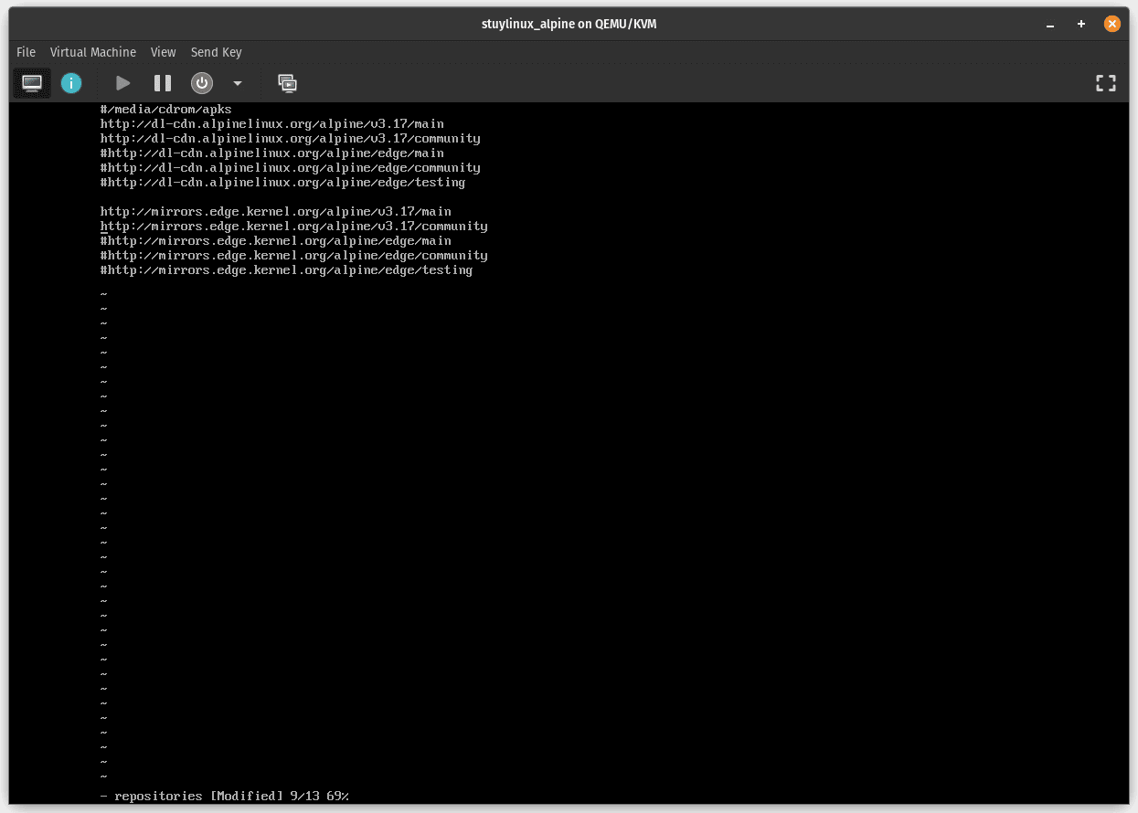 Terminal output